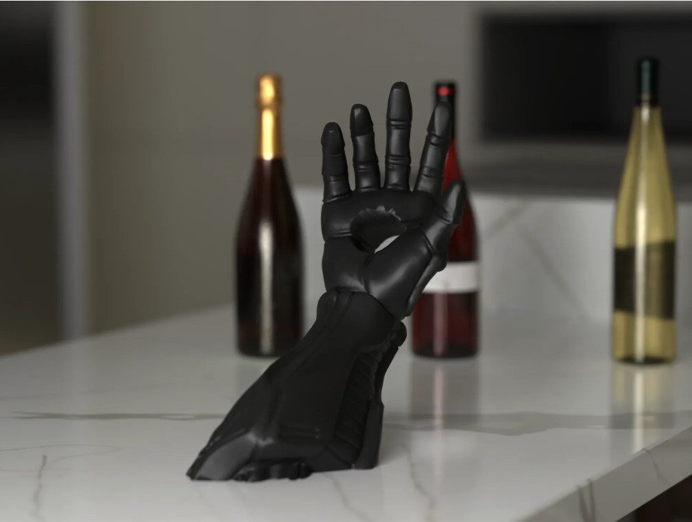 Robopour – Futuristic Wine Holder Cyborg Arm