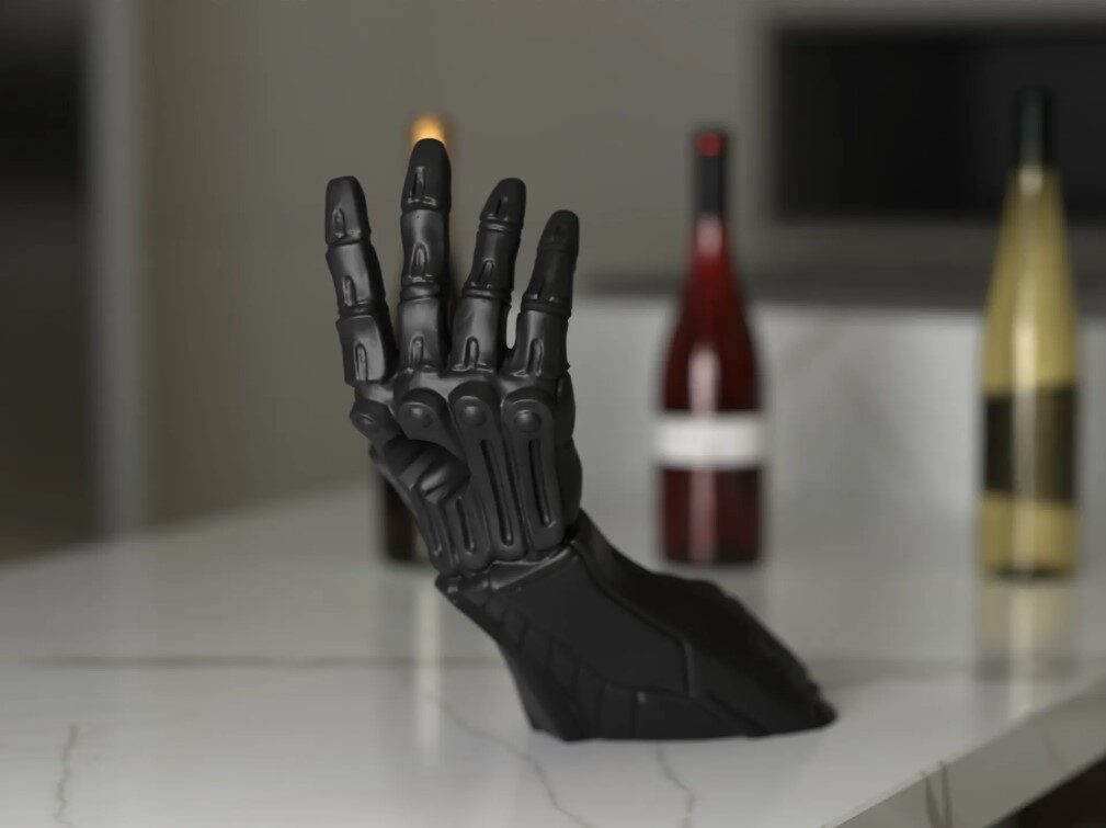 Robopour – Futuristic Wine Holder Cyborg Arm