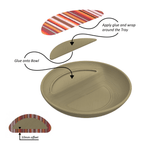 Woodgrain Catchall Bowl, 3D Printed Divided Valet Tray