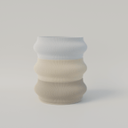 Wavy Ribbed Stacking Bowl, 3D Printed Catchall Dish