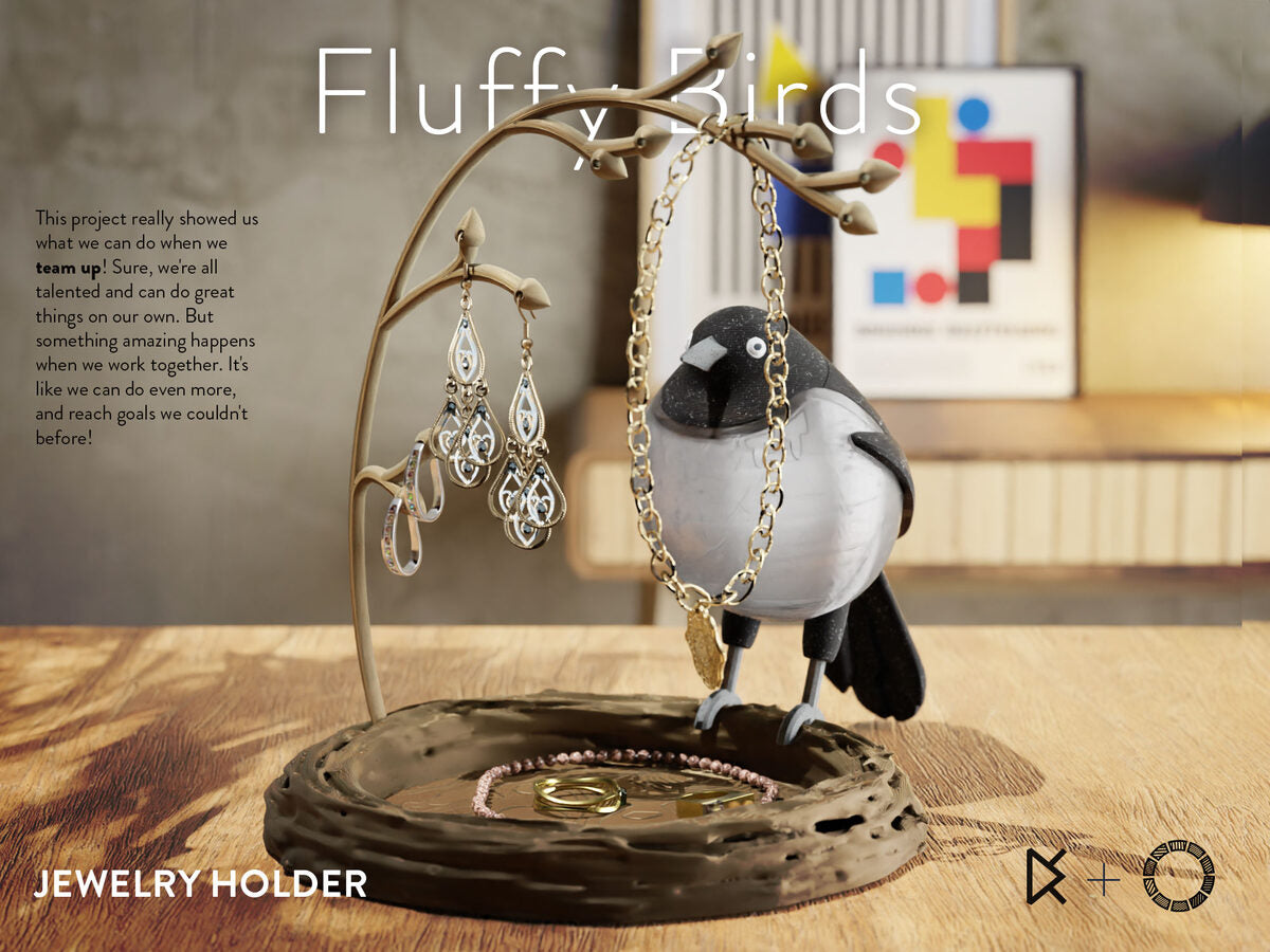 Fluffy Birds - Jewelry Holder