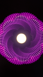 Kamba Spiral Pleated Table Lamp, 3D Printed Sculptural Light