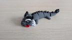 Krampus Dragon Articulated Keychain, 3D Printed Flexi Toy