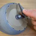 Angled RippleMesh Table Clock, 3D Printed Desk Decor