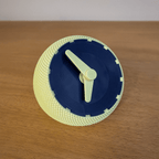 Angled RippleMesh Table Clock, 3D Printed Desk Decor