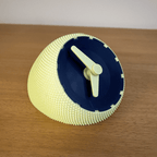 Angled RippleMesh Table Clock, 3D Printed Desk Decor