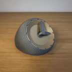 Angled RippleMesh Table Clock, 3D Printed Desk Decor