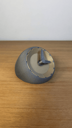 Angled RippleMesh Table Clock, 3D Printed Desk Decor