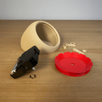 Angled RippleMesh Table Clock, 3D Printed Desk Decor