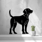 Labrador Silhouette Wall Art, 3D Printed Dog Decor Panel