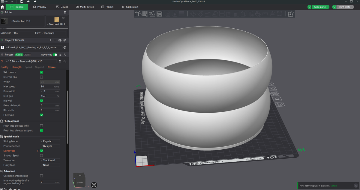 Gyroid Pendant Lamp