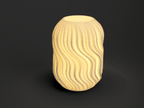 Spiral Wave Vase Mode Table Lamp, 3D Printed Night Light