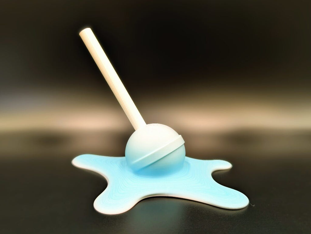Melting Lollipop Sculpture, 3D Printed Candy Decor Piece