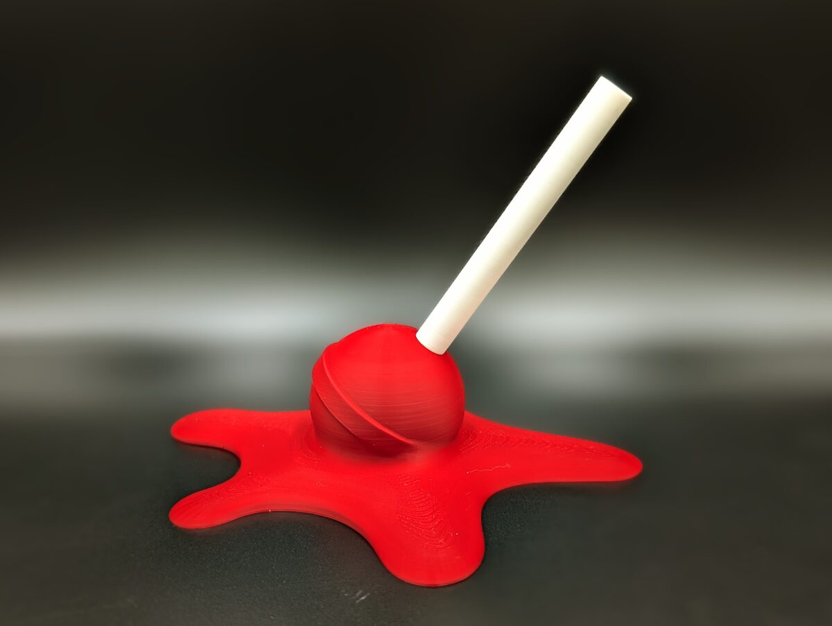 Melting Lollipop Sculpture, 3D Printed Candy Decor Piece