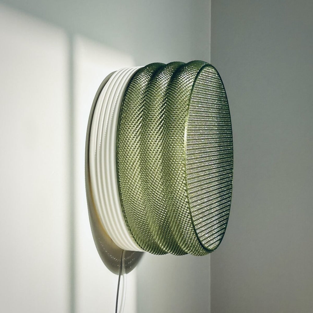 Malla Woven Mesh Wall Light, 3D Printed Wall Lamp