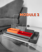 Modular Desk Organizer, 3D Printed Textured Storage Tray Set