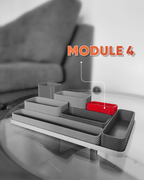 Modular Desk Organizer, 3D Printed Textured Storage Tray Set
