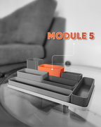 Modular Desk Organizer, 3D Printed Textured Storage Tray Set