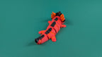 Magma Dragon Articulated Keychain Figure, 3D Printed Fidget Toy