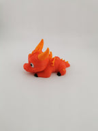 Flexi Dragon Fidget Toy, 3D Printed Articulated Keychain