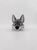 Flexi Wolf Fidget Toy, 3D Printed Articulated Wolf Figurine