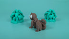 Articulated Monkey Keychain, 3D Printed Poseable Flexi Figure