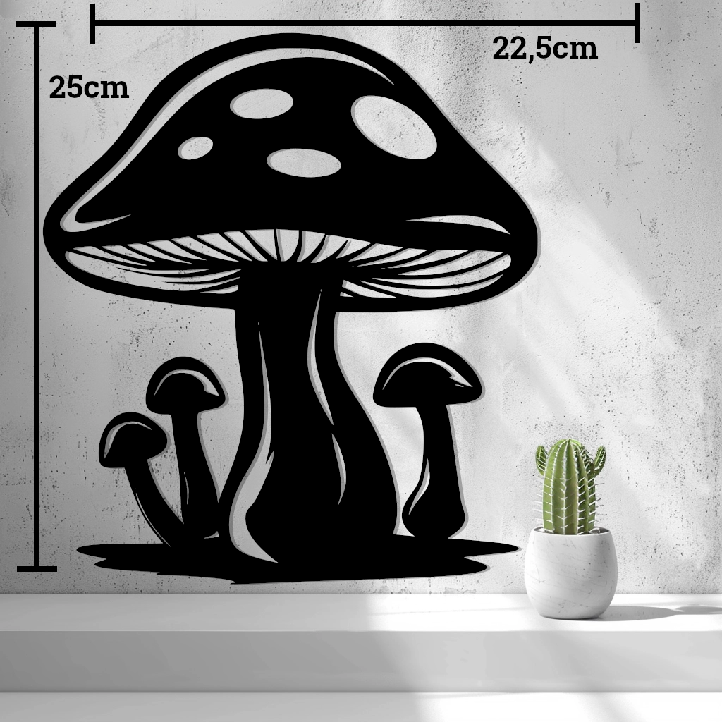 2d Mushroom Wall Art