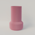 Niza Fluted Two-Tier Vase, 3D Printed Ribbed Home Decor