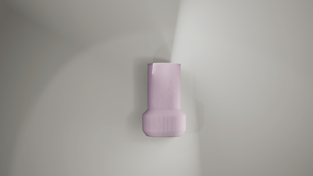 Niza Fluted Two-Tier Vase, 3D Printed Ribbed Home Decor