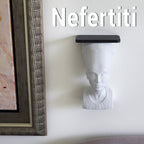 Nefertiti Bust Wall Shelf, 3D Printed Egyptian Decor