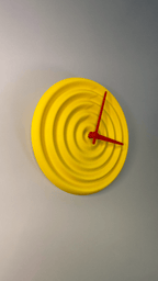 Ondo Ripple Wave Wall Clock, 3D Printed Minimalist Decor