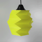 Zigzag Faceted Pendant Lampshade, 3D Printed Light Fixture