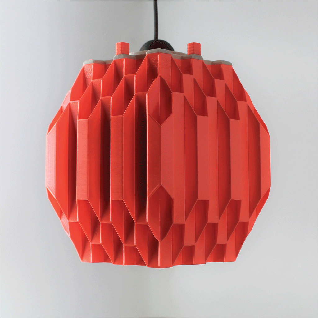 Hexagon Honeycomb Pendant Lamp, 3D Printed Faceted Light Shade