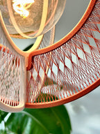 Orb XY String Art Pendant Light, Woven Dual-Disc Lamp Shade