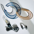 Orb String Art Pendant Light, Interlocking Ring Lamp
