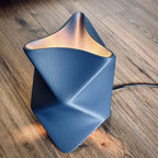 Origami Faceted Table Lamp, 3D Printed Geometric Shade