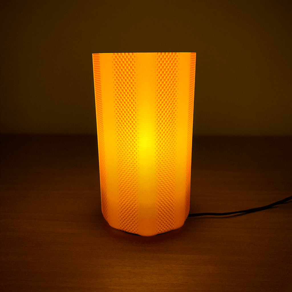 Otto RippleMesh Table Lamp, 3D Printed Textured Lampshade