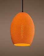 Ovo Ripple Mesh Pendant Lamp Shade, 3D Printed Hanging Light