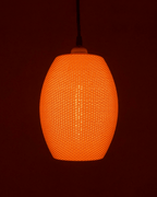 Ovo Ripple Mesh Pendant Lamp Shade, 3D Printed Hanging Light