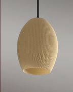 Ovo Ripple Mesh Pendant Lamp Shade, 3D Printed Hanging Light
