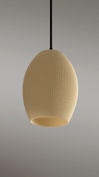 Ovo Ripple Mesh Pendant Lamp Shade, 3D Printed Hanging Light