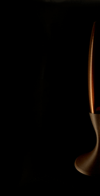 Amber Glow Parenthesis Table Lamp, 3D Printed Retro LED Lamp