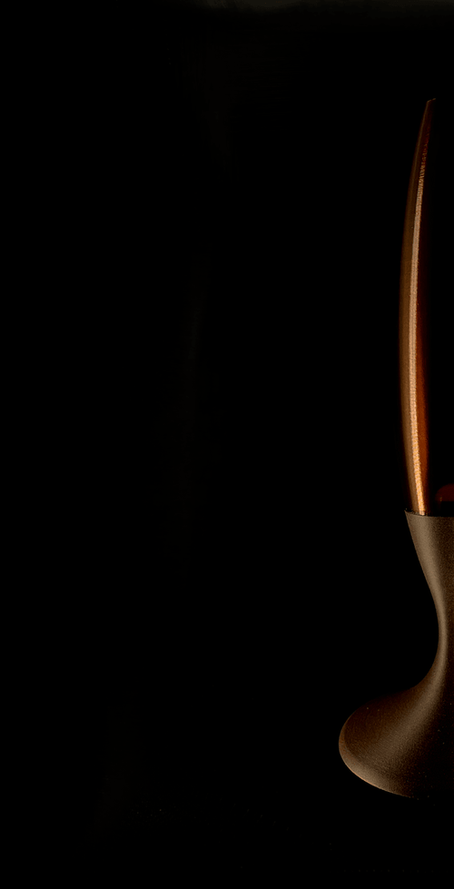 Amber Glow Parenthesis Table Lamp, 3D Printed Retro LED Lamp