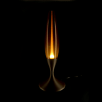 Amber Glow Parenthesis Table Lamp, 3D Printed Retro LED Lamp