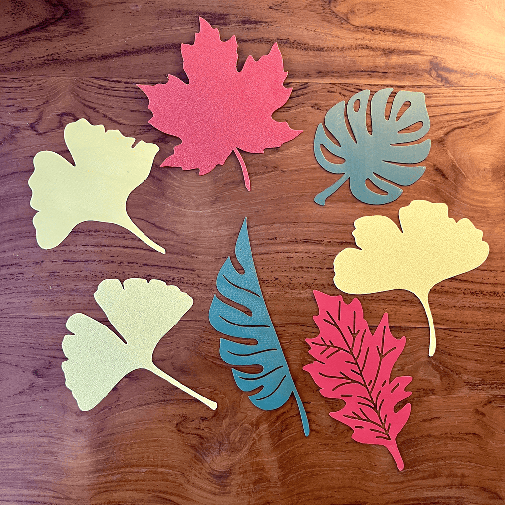 Leaf Shaped 3D Printed Bookmarks, Ginkgo Monstera Maple Oak