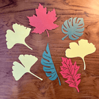 Leaf Shaped 3D Printed Bookmarks, Ginkgo Monstera Maple Oak