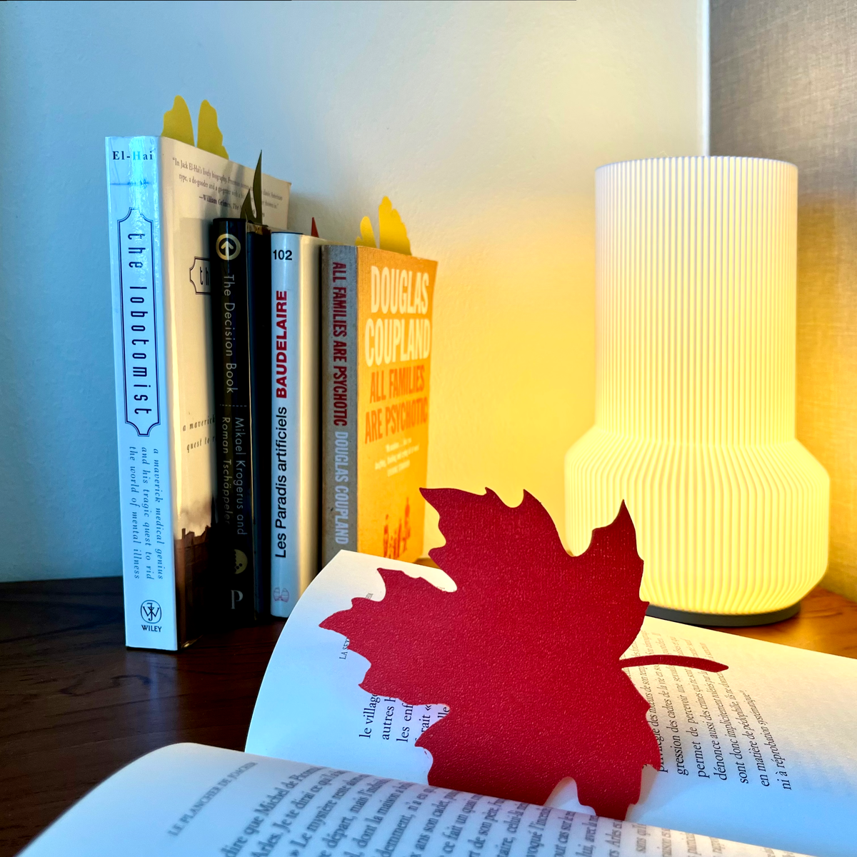 Leaf Shaped 3D Printed Bookmarks, Ginkgo Monstera Maple Oak