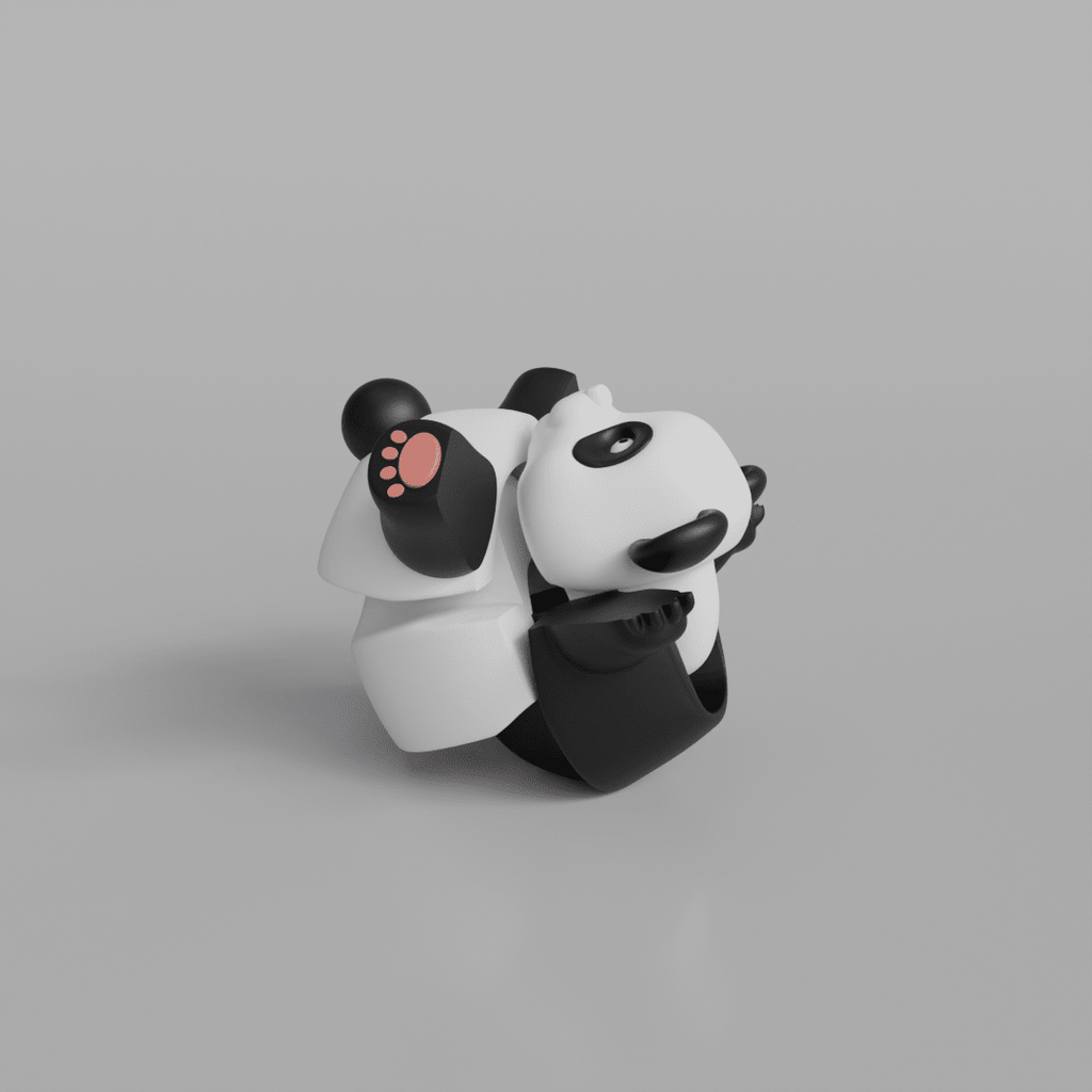 Articulated Panda Keychain, 3D Printed Poseable Figure