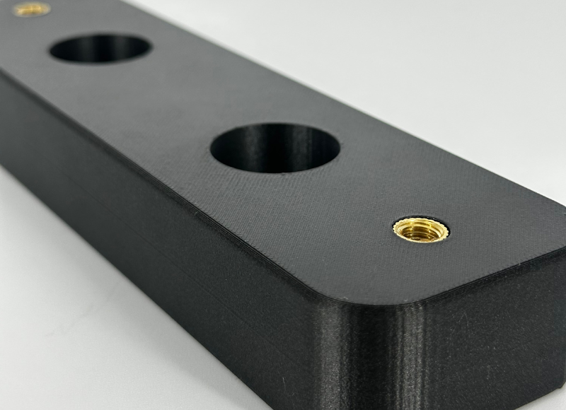 Mounting bracket, OzFDM PETG-CF Black. 3D printed by Global3D