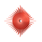 Sunburst Cube Christmas Ornament, 3D Printed Geometric Decor